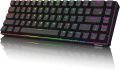 RK ROYAL KLUDGE RK68 Wireless Hot Swappable 65% Mechanical Keyboard, 68 Keys Compact Bluetooth Gaming Keyboard with Stand-Alone Arrow/Control Keys, Blue Switches_ UK Layout. 