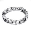 Punk Stainless Steel Bracelet Men Biker Bicycle Motorcycle Chain Bracelets 8.5". 