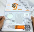 X8 Unique Combination Smart Watch Ultra 49mm Big Display With One Strap , Airpods Pro , Line Of Data Type C To Lightning , Wireless Charger , Watch Wireless Charger , Charging Adopter , External Battery , All in one BOX. 