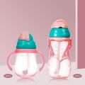 Baby Girls Boys Water Bottle Cups Children Portable Feeding Bottles With Straw Kids Leak Proof Durable Cup With Handle.