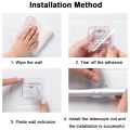 Curtain Rod Bracket No Drilling, Adhesive Curtain Rod Holder Hooks, No Drill Curtain Rod Brackets Hanger Clamp for Home. 