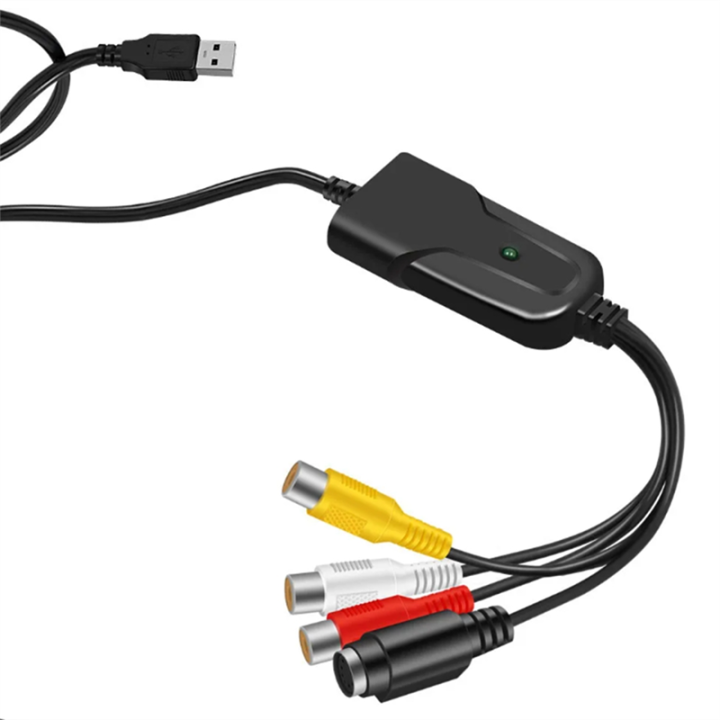 USB 2.0 Video Capture Card AV Digital to USB Converter Portable Adapter Video Cable for DV/ TV DVD Home Use Win 7 Easy to Use