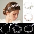 Silver Color Crystal PearlHeadband Flower Wedding Hair Accessories Hair Band Female Headband Bridal Tiara Headband Handmade. 