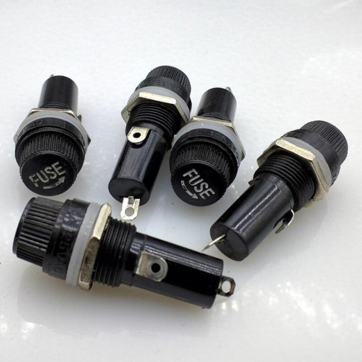 5 Pcs Panel Mount Chassis Fuse Holder for 6x30mm Glass Fuses 10A 250V