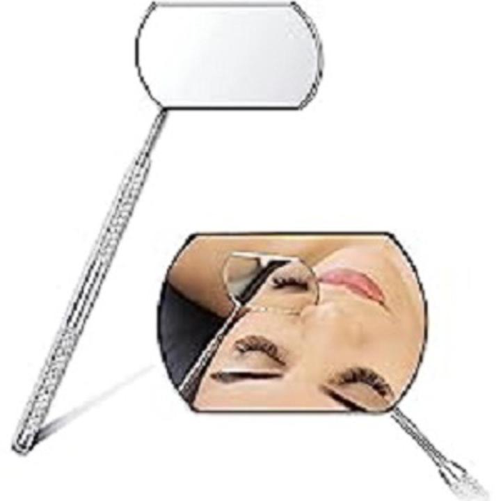 Premium Stainless Steel Lash Mirror for Eyelash Extensions Light-weight Detachable Eyelash Mirror Makeup Mirror Lash Supplies Tools for Eyelash and Eye Cosmetic (Pack of 1) For Personal And Professional