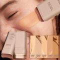 Paste Matte Foundation Stick With Brush 10.4*4.6cm Concealer Stick Makeup Base for Daily Use Professional Makeup Sensitive Skin. 