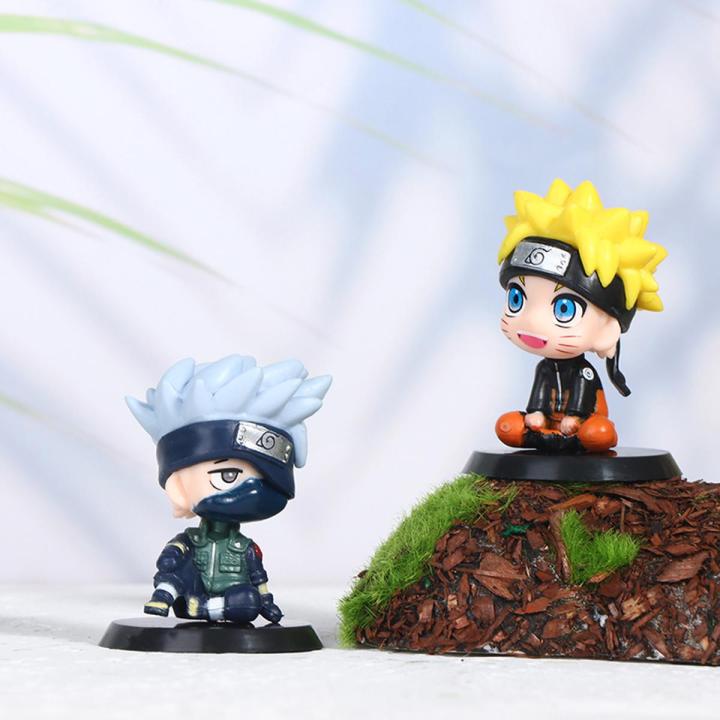 (New)2Pc/et Anime Q Verion Naruto Action Figure Naruto Kakahi Uzumaki Figures