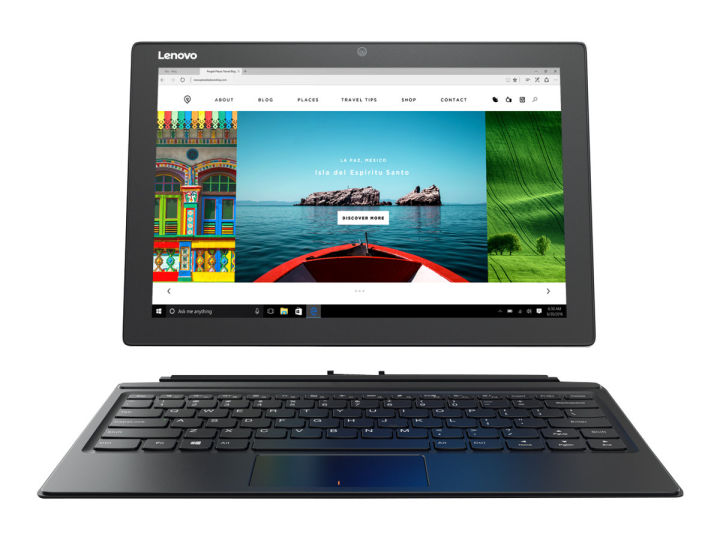 Lenovo MIIX 510-12iKB Tablet, Intel Core i3-7100U, 12.2'' LED TouchScreen, 8GB DDR4 Ram, 256GB SSD 1920x1080 Class A Silver Windows 10 Home + Keyboard