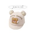 Cartoon Bear Baby Baseball Cap Cute Kids Sun Hat with Ears Summer Solid Color Adjustable Boy Girl Peaked Caps Bonnet. 