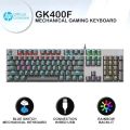 HP GK400F RGB MECHANICAL GAMING KEYBOARD gk400 f  WITH METAL PANEL AND BLUE SWITCH 400f. 