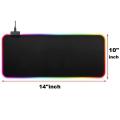 GMS-WT-5 RGB Colorful LED Light Soft Large Gaming Mouse Pad / GMS WT-5 RGB Gaming Mouse Pad 14x10" inch Extended Stitched Edges - 12 Lighting Modes - Braided Cable - Waterproof - Anti-Slip Rubber Base. 