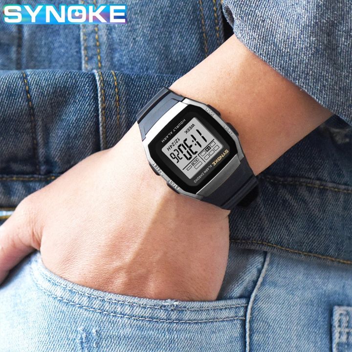 SYNOKE%20Student%20Electronic%20Watch%20Outdoor%20Sports%20Boy%20Luminous%20Waterproof%20MultiFunction%20Watch%20Retro%20Square%20Watch%20-%20Image%204