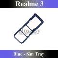 Realme 3 SIM Tray Sim Jacket Sim Slot Sim Door For Realme 3 - Blue. 