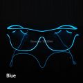 【Simple 3C】Design DJ Sunglasses Neon Glasses Mini 3V Steady on Inverter without Wire Convenient LED Glasses for Party Props. 