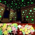 combo of 100pcs glowing stars N 4pcs color changing LED butterflies. 