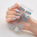 Grim Teiousx Semi Cured Gel Nails Art Stickers Fashion Solid Color Manicure Decal UV LED Lamp Need Gel Nail Decals Nail Sticker Decoration. 