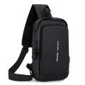 Boy's Fashion Youth Chest Bag New Artical Men's Motorcycle Bag Oxford Cloth Cross Body Bag. 