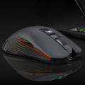 HXSJ T30 Black Wireless Gaming Mouse 3600 DPI Adjustable 7-Color Light Gaming Backlight Rechargeable Mouse With TYPE-C Adapter. 