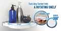 360 Degree Rotating Shelf No Need To Punch Corner Shelf Storage Organizer. 