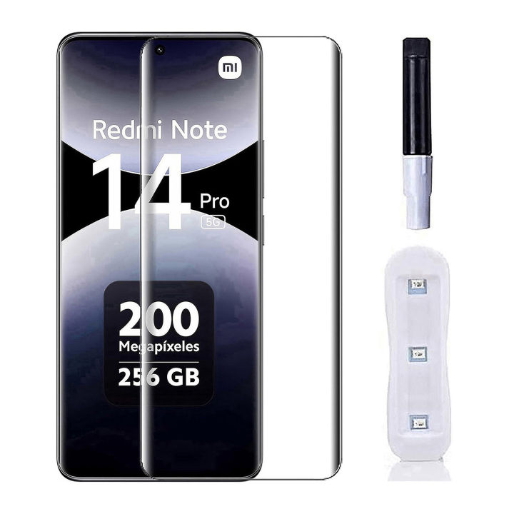 Xiaomi Redmi Note 14 Pro Durable UV Tempered Glass Full Screen Protector For Xiaomi Redmi Note 14 Pro