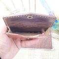 Luxury Handmade Card Holder Box, Wallet Genuine Leather Brown. 