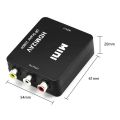 HDMI-Compatible To AV 1080P Scaler Adapter MINI Box RCA AV CVSB LR Video Box To TV High Definition Converter. 