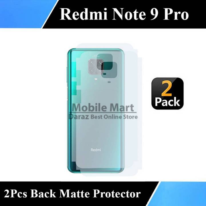 2Pcs Xiaomi Redmi Note 9 Pro Back Matte Protector Soft Skin Sheet Soft Film Protector For Redmi Note 9 Pro