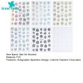 Nail Art Stickers Colorful Gradient Nail Stickers Long-lasting Holographic Sparklers for Stunning Nail Art 6 Sheets Gradient Nail Decals. 