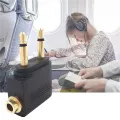 8 Pack Airplane Headphone Adapter ,Airline Airplane Flight Adapters for Headphones, Golden Plated 3.5mm Jack. 