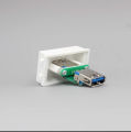 USB 3.0 Slot Socket Outlet Fit for 86mm 120mm  Blank Wall Panel Faceplate Directly Plug Female to Female. 