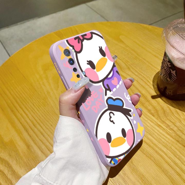 chenyyka for OPPO Find X2 Neo Case Fashion Tide Cartoon Cute Donald Duck Aesthetic Thin New Design Phone Case Side Square Edge Protection Softcase Pattern Silicone Casing Cover Shockproof Cases