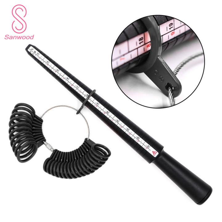 Screw-on Flex Cable Ring Sizer Accurate Plastic Ring Sizer Tool Us0-13 Easy-to-use Ring Size Gauge for Jewelry Southeast Asian Buyers Ring Measuring Tool