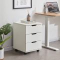 3-Drawer Vertical Filing Cabinet Rolling Wood Mobile File Cabinets Under Desk for Home Office with Casters. 