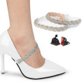 Detachable Shoe Strap High Heels Shoes Band Heel Straps Detachable Strap Rhinestone Elastic Shoe Ankle Straps. 