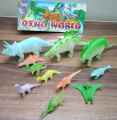 11Pcs Dino Valley Toys Set  for kids, Dinosaur World, Jurassic world, Glow in dark, (Different Size). 