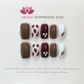 Handmade Press on Nails With Designed Medium Length Square Head Manicuree Wearable Full Cover Artificial Nail Art For Girls. 