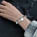 Premium Stainless Steel Jewellery – Corroded Three Peach Heart Bracelet for Women and Couples Gift. 