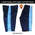 Half Length Men Pajamas for Casual Wear with Elasticated Waistband with Pockets for Sleeping Trouser Summer Shorts for Men Swimming and Jogging Pants in Black and Blue. 