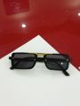 Stylish Square Black Sunglasses For Men And Women | Sunglass for women  | Black Frame with Gold Bridge | Bold Streetwear  | New Fashion Shades. 