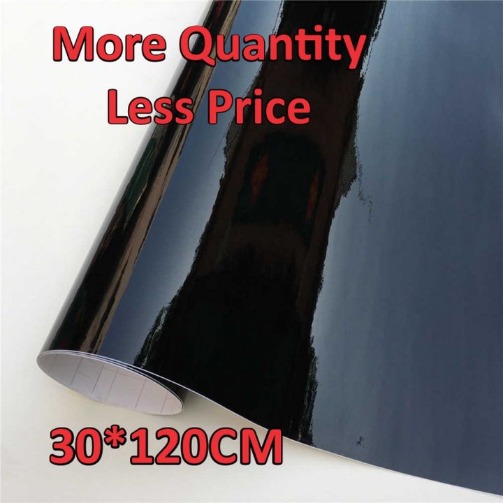 30cmx120cm Glossy Black Vinyl Car Wrap Sheet Car stickers and Decals Motorcycle Car Styling Accessories Automobiles, Laptop Stickers, Mobile Stickers.