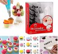 Cake macking and decorting kit 16 Pcs With 1 Rotating Cake Table ,12 Pc Cake Decorating Nozzle With Piping Set, 1 ICING SPATULA ,1 SPATULA 11 inches and egg whisk. 