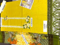 Elegant Embroidered Yellow Lawn Dress with Chiffon Dupatta. 