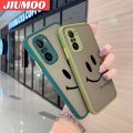 JIUMOO For Redmi K40 Redmi K40 Pro Xiaomi POCO F3 Case Fashion Simple Smile Face Frosted Transparent Back Cover Lens Camera Protect Phone Case Edge Full Cover Casing Hard Cases. 