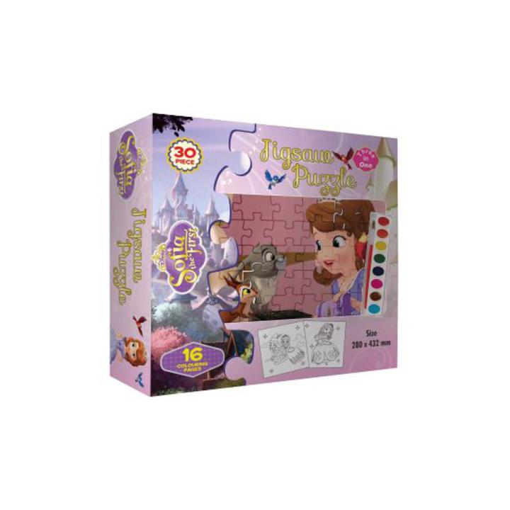 Jigsaw Puzzle Sofia The First - 30 Pcs and 16 Colors Pages | Daraz.pk