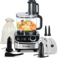 Imported 13in1 2200W Professional Multi-Functional Food Processor Machine – Heavy Duty Electric Vegetable Chopper Blender Grinder Combo Dough Maker & Baby Food Processor Grinder Salad Maker Machine Large Feed Chute, Dishwasher Safe Bowl Juice Maker,. 