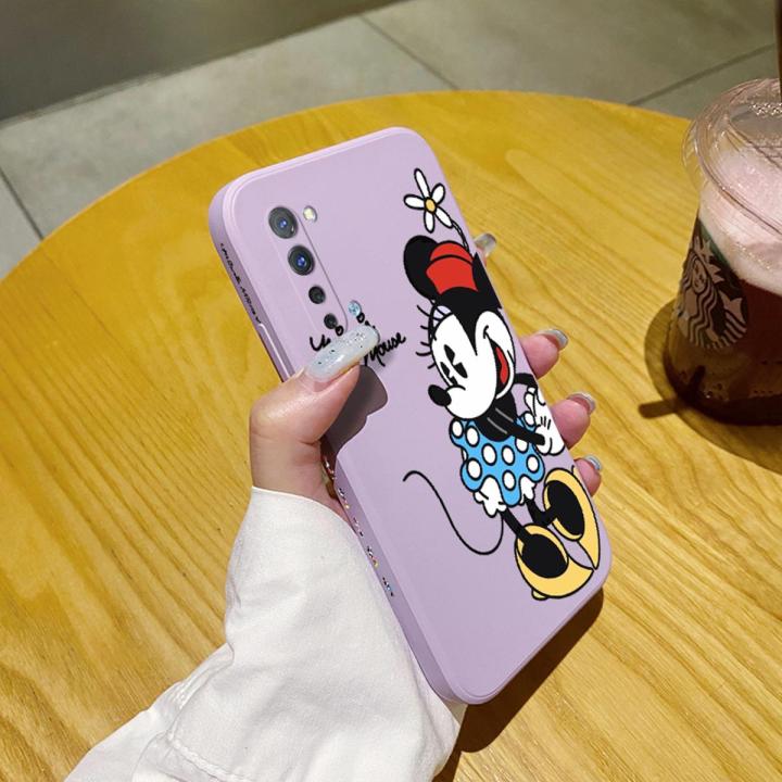 YIWESAN for OPPO Find X2 Neo Case Cartoon Cute Fashion Minnie Thin New Design Phone Case Side Square Edge Casing Pattern Silicone Softcase Full Back Cover Shockproof Protection Cases
