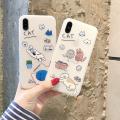 Cartoon Cat Silicone Matter Phone Case For iPhone 13 12 11 Pro Xs Max X Xr 7 8 Plus Se2 12 13 Mini Shockproof Soft Cover Fundas. 