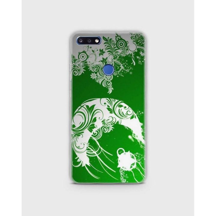 Y7 Prime 2018 Case Cover Hybrid Soft- Huawei  Pak Flag Print7 - 1cover2564