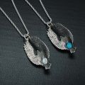 Fashion Vintage Punk Animal Phoenix Bird Eagle Green White Stone Pendant Necklaces for Men Trend Party Jewelry Gifts. 