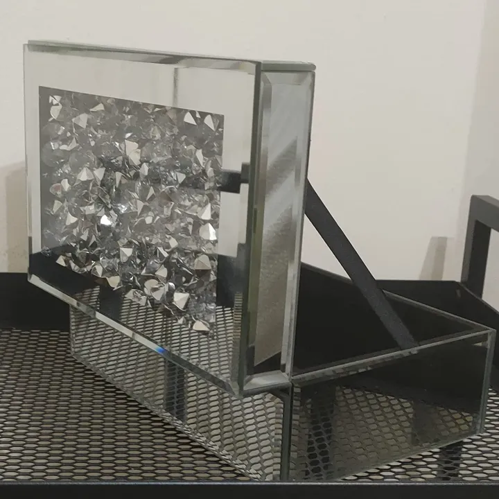 Eaglewiz%20Silver%20Crushed%20Jewel%20Diamante%20Mirrored%20Glass%20Crystal%20Jewellery%20box%20Storage%20Chest%20Diamante%20Box%20Jewelry%20Women%20Trinket%20Drawers%20Organiser%20Boxes%20Makeup%20Container%20Crystal%20Dresser%20-%20Image%205